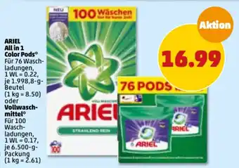 PENNY Ariel All in 1 Color Pods oder Vollwaschmittel Angebot