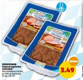 PENNY Zimmermann Original bayrischer Leberkäse 400 g Packung Angebot