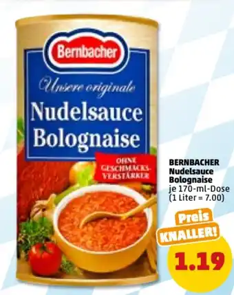 PENNY Bernbacher Nudelsauce Bolognaise 170 ml Dose Angebot