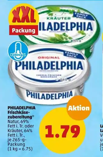 PENNY Philadelphia frischkäsezubereitung Angebot