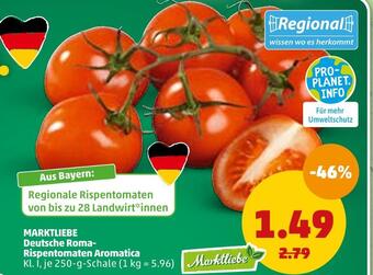 PENNY Marktliebe roma-rispentomaten aromatica Angebot