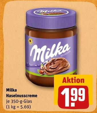 REWE Milka haselnusscreme Angebot