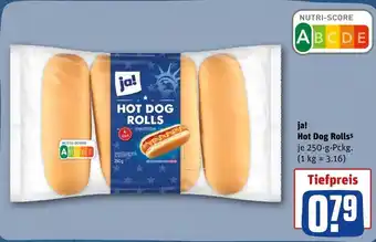 REWE Ja! hot dog rolls Angebot