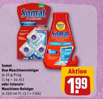 REWE Somat duo maschinenreiniger oder intensiv-maschinen-reiniger Angebot