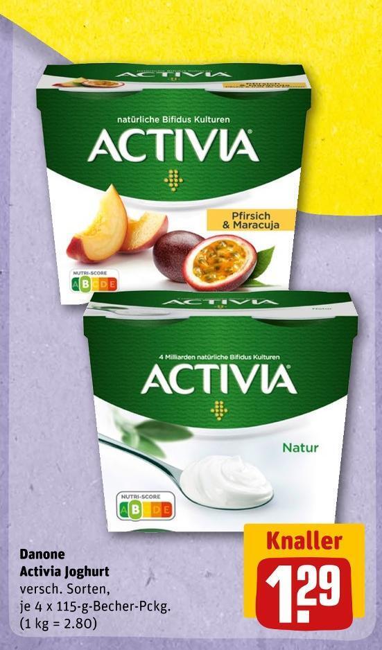Danone activia joghurt Angebot bei REWE