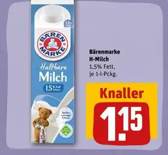 REWE Bärenmarke h-milch Angebot