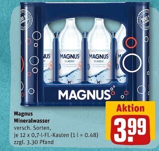 REWE Magnus mineralwasser Angebot