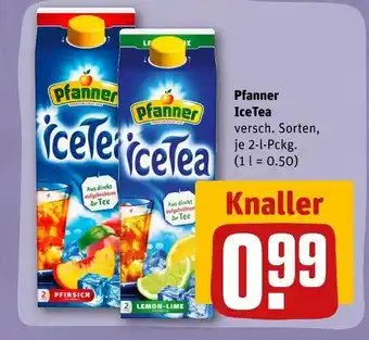 REWE Pfanner icetea Angebot