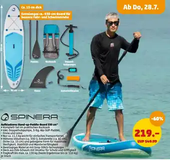 PENNY Spinera Aufblasbares Stand up Paddle Board 330 cm Angebot