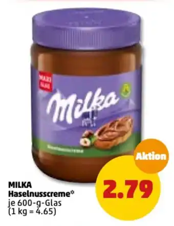 PENNY Milka Haselnusscreme 600 g Glas Angebot