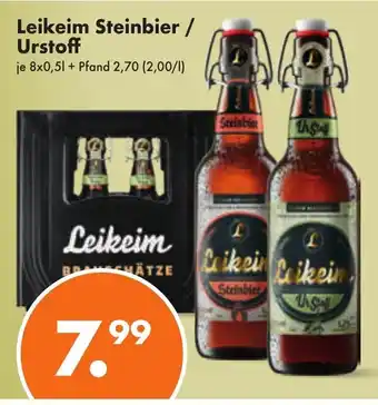 Trink und Spare Leikeim Steinbier / Urstoff 8*500ml Angebot