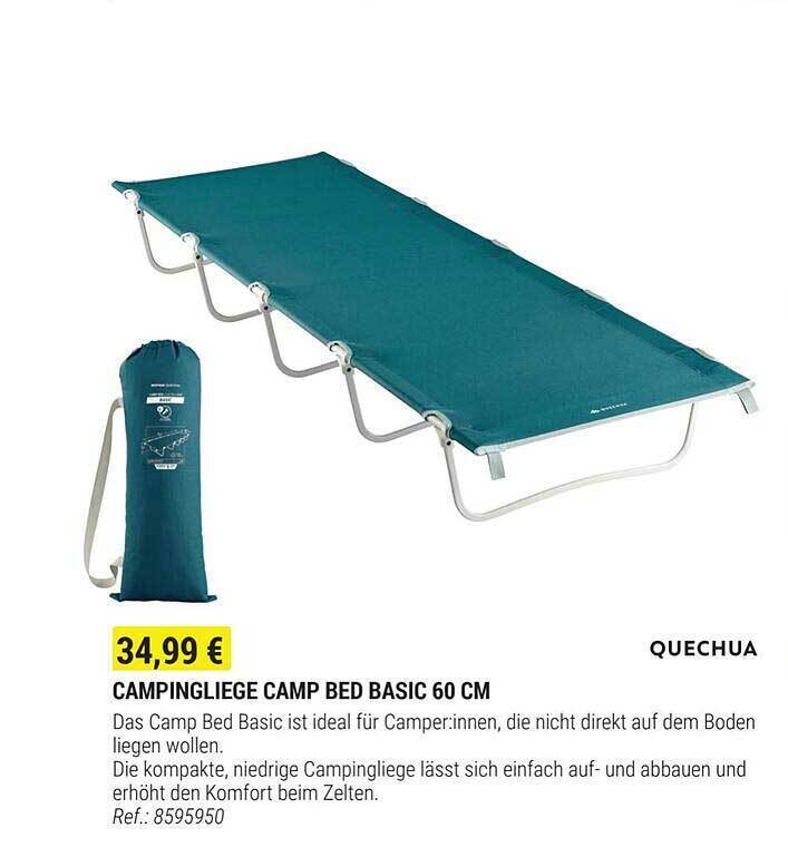 Quechua campingliege camp bed basic Angebot bei Decathlon