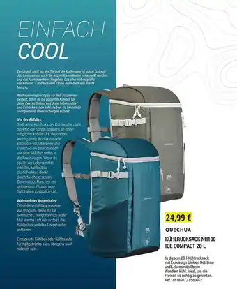 Decathlon Quechua kühlrucksack nh100 ice compact Angebot