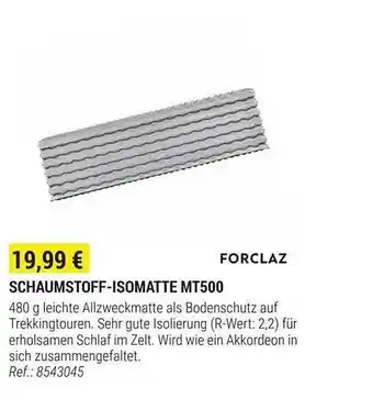 Decathlon Forclaz schaumstoff-isomatte mt500 Angebot