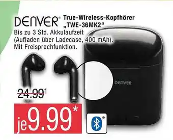 Marktkauf Denver true-wireless-kopfhörer „twe-36mk2“ Angebot