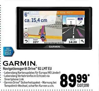 METRO Garmin navigatinsgerät drive 61 lmt eu Angebot