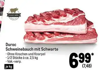 METRO Duroc schweinebauch mit schwarte Angebot