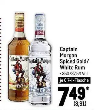 METRO Captain morgan spiced gold oder white rum Angebot