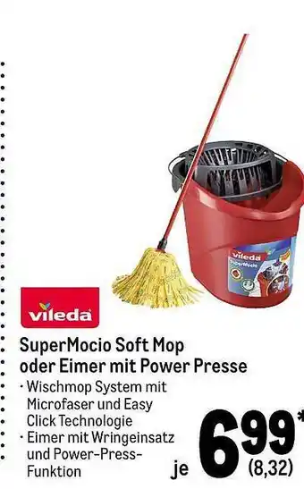 METRO Vileda supermocio soft mop oder eimer mit power presse Angebot