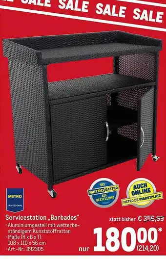 METRO Servicestation barbados metro professional Angebot