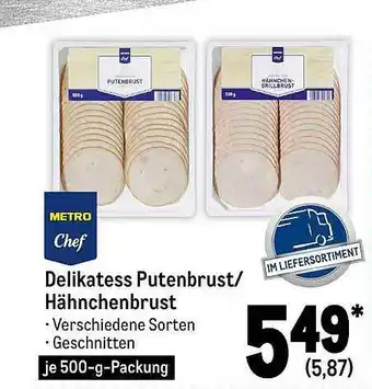 METRO Metro chef delikatess putenbrust oder hähnchenbrust Angebot