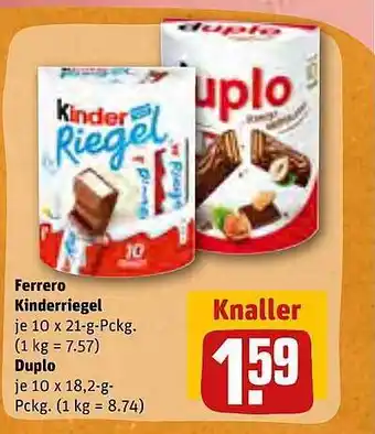 REWE Ferrero kinderriegel oder duplo Angebot