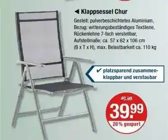 V Markt Klappsessel chur Angebot