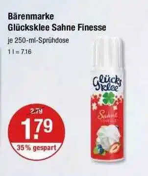 V Markt Bärenmarke glücksklee sahne finesse Angebot