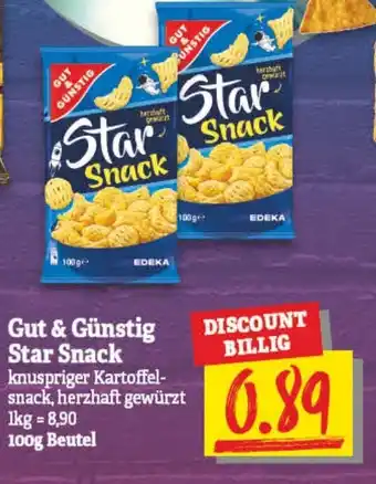 NP Discount Gut & Günstig Star Snack 100 g Beutel Angebot