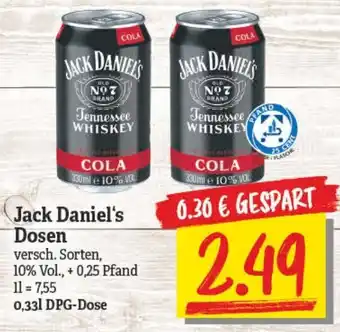 NP Discount Jack Daniel's Dosen 0,33L DPG Dose Angebot