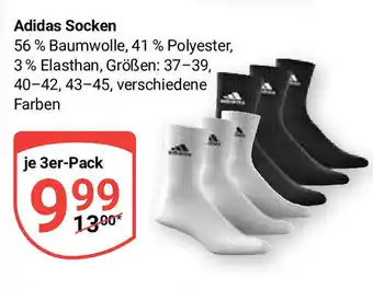 Globus Adidas Socken 3 Paar Angebot