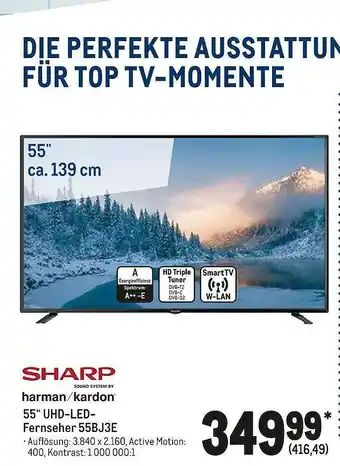 METRO Sharp 55" UHD-LED-Fernseher 55BJ3E Angebot