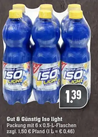 Edeka Neukauf Gut & Günstig Iso Light 6x0,5 L Flaschen Angebot