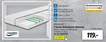 Lidl Meradiso 7 Zonen Kaltschaum Matratze Angebot