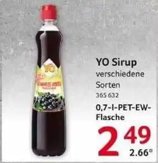 Selgros Yo sirup Angebot