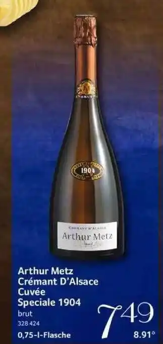 Selgros Arthur metz crémant d'alsace cuvée speciale 1904 Angebot