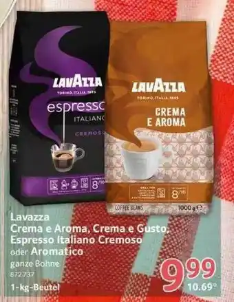 Selgros Lavazza crema e aroma, cream e gusto, espresso italiano cremoso oder aromatico Angebot