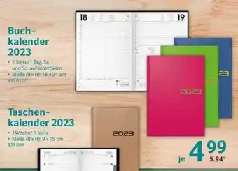 Selgros Buch-kalender 2023, taschenkalender 2023 Angebot