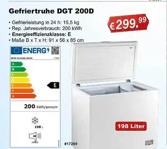 Stabilo Fachmarkt Gefriertruhe dgt 200d Angebot