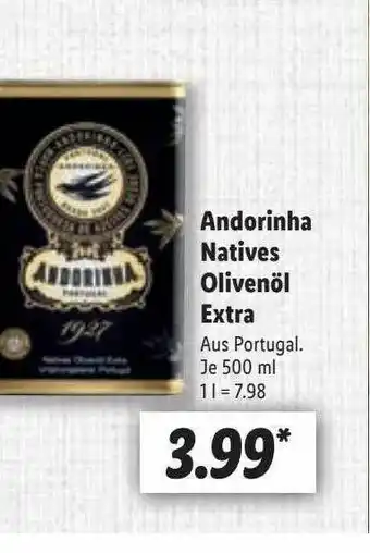 Lidl Andorinha natives olivenöl extra Angebot