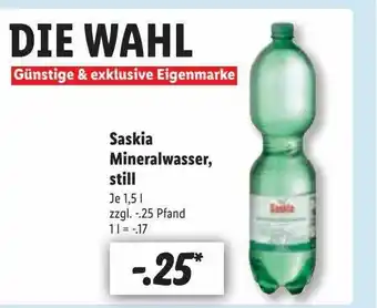 Lidl Saskia mineralwasser, still Angebot