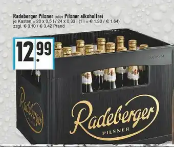 E-Center Radeberger pilsner oder pilsner alkoholfrei Angebot