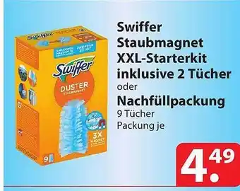 Famila Nord Ost Swiffer staubmagnet xxl-starterkit inkl. 2 tücher oder nachfüllpackung Angebot