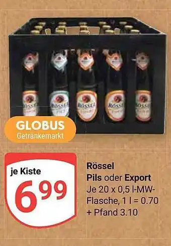 Globus Rössel pils oder export Angebot