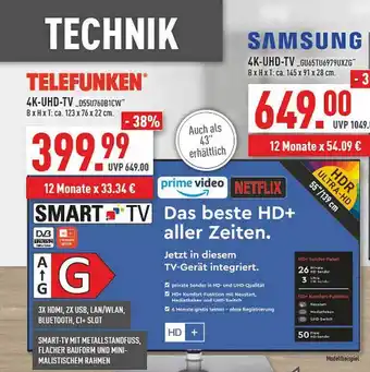 Marktkauf Samsung 4k-uhd-tv Angebot