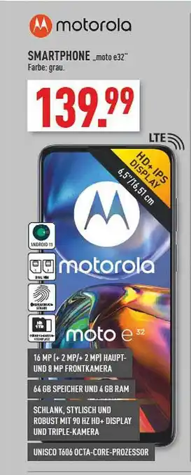 Marktkauf Motorola smartphone moto e32 Angebot