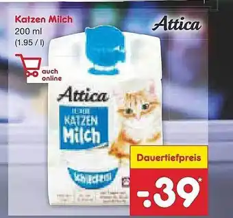 Netto Marken-Discount Attica katzen milch Angebot