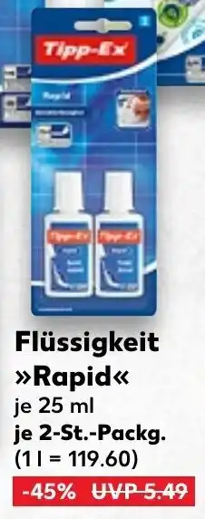 Kaufland Tipp-Ex Flüssigkeit ,,Rapid" 2 St. Packg. Angebot