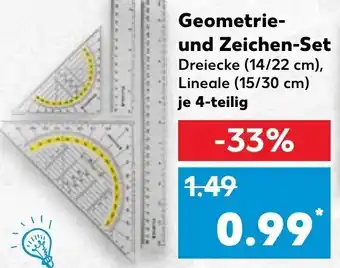 Kaufland Geometrie und Zeichen Set 4-teilig Angebot