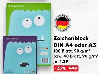 Kaufland Zeichenblock DIN A4 oder DIN A3, 100 Blatt Angebot